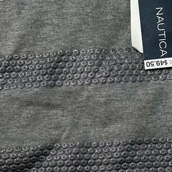 NWT Nautica baby girl Graywith Stripes Shirt Top size 2T - Picture 3 of 4